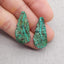 Natural Chrysocolla Earring Beads 30*16*3mm, 4.6g