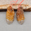 Natural Yellow Quartz Earring Beads 32*15*7mm, 9.2g