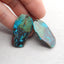 Natural Chrysocolla Earring Beads 41*23*5mm, 17.0g