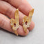 Natural Palm Root Stone Earring Beads 36x13x3mm, 3.4g