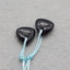 Natural Obsidian Earring Beads 9*8*4mm, 1.0g