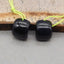 Natural Obsidian Earring Beads 15*12*4mm, 3.2g