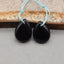 Paire de boucles d'oreilles en forme de goutte d'obsidienne, pierre pour la fabrication de boucles d'oreilles, 19X12X4mm, 2.9g