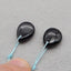 Natural Obsidian Earring Beads 19X12X4mm, 2.9g