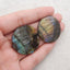 New Natural Flash Labradorite Gemstone Earrings, Gem Jewelry Gift, Customized Gemstone Earring Pair, 34×35×3mm, 15.5g