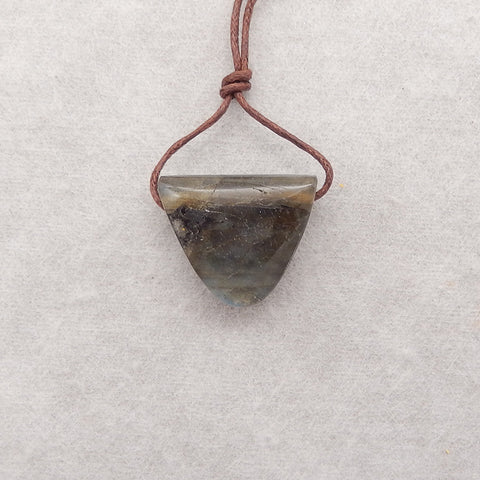 Natural  Labradorite Gemstone Pendant, Gem Jewelry Gift, 19×23×10mm, 6.8g