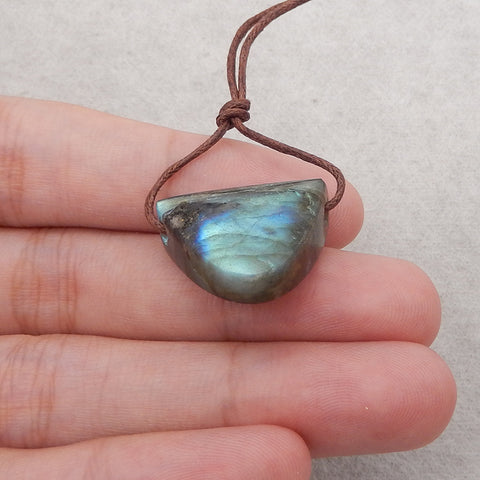 Natural  Labradorite Gemstone Pendant, Gem Jewelry Gift, 19×23×10mm, 6.8g