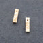 Boucles d'oreilles Howlite Rectangle Stone Pair, pierre pour la fabrication de boucles d'oreilles, 14x4x4mm, 1.7g