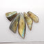 5 PCS Natural Labradorite Cabochons,42x12x5mm, 18x14x5mm, 12.7g