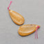 Natural Palm Root Stone Earring Beads 41x22x6mm, 14.6g