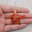 Natural Red Agate Starfish Shape Pendant Bead, Gemstone For Jewelry DIY Making, 45×48×8mm, 13.3g