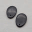 Natural Obsidian Earring Beads 25x18x4mm, 6.1g