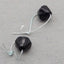 Natural Obsidian Earring Beads 15*14*14mm, 5.4g