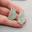 Natural Green Zebra Earring Beads 32*21*3mm, 7.8g