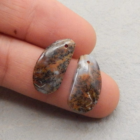 Natural Leopard Skin Jasper Earring Beads 22*11*5mm, 4.0g