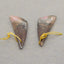 Paire de boucles d'oreilles percées en rhodonite naturelle, 37x13x4 mm, 7,4 g