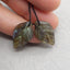 Natural Labradorite Carved leaf Earring Beads 25x14x4mm, 4.6g