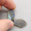 Natural Labradorite Carved feather Earring Beads 26x17x4mm, 6.5g