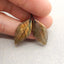 Natural Labradorite Carved leaf Earring Beads 29x17x4mm, 6.1g