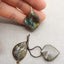 3 PCS Natural Labradorite Carved Leaf Pendant Beads 37*25*5mm, 37*25*7mm, 18.1g