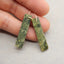 Natural Serpentine Earring Beads 39*7*3mm, 4.2g