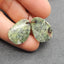 Natural Serpentine Earring Beads 15x21x4mm, 4.0g