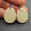 Serpentine Simple Carvings Oval Earrings Stone 一对，用于制作耳环的石头，25x18x2.5mm，4.4g