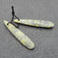 Boucles d'oreilles Serpentine Teardrop Stone Pair, pierre pour la fabrication de boucles d'oreilles, 35x9x4mm, 3.8g