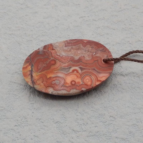 Natural Crazy Lace Agate Pendant Bead 30*19*6mm, 5.1g