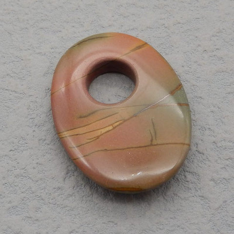 Natural Red Creek Jasper Pendant Bead 40*30*7mm, 11.2g