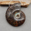 Natural Ammonite Fossil Pendant Bead 37*31*11mm, 18.1g