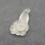 Natural White Quartz Carved flower Pendant Bead 41*22*10mm, 9.8g