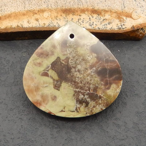 Natural Chohua Jasper Pendant Bead 40*7mm, 20.5g