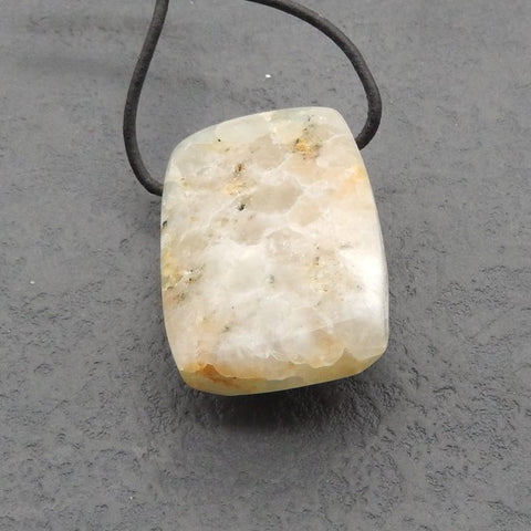 Natural Prehnite Pendant Bead 38*25*14mm, 23.4g