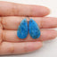 New Natural Blue Apatite Crystal Teardrop Earrings, Gemstone Earring Pair, Semi Precious Stone For Jewelry DIY Making, 24x13x4mm, 4.3g