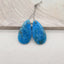 New Natural Blue Apatite Crystal Teardrop Earrings, Gemstone Earring Pair, Semi Precious Stone For Jewelry DIY Making, 24x13x4mm, 4.3g