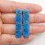 New Natural Blue Apatite Crystal Earrings, Gemstone Earring Pair, Semi Precious Stone For Jewelry DIY Making, 38x8x4mm, 6.5g