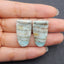 Natural Hemimorphite Double Hole Gemstone Earring Beads, Semi Precious Stone For Jewelry DIY Making, 26x16x4mm, 5.3g