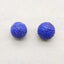 Bijoux faits à la main de pierres précieuses naturelles sculptées perle de boucle d'oreille en Lapis Lazuli, perles rondes percées, 14mm, 8.6g