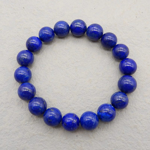 1 Strand Natural Lapis Lazuli Beads for Bracelet 11-12mm, 18cm length, 39.4g