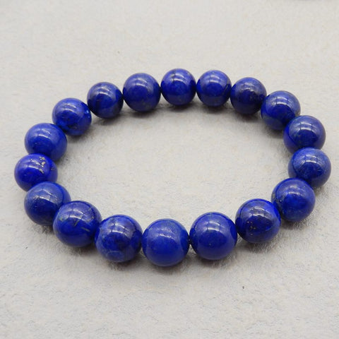 1 Strand Natural Lapis Lazuli Beads for Bracelet 11-12mm, 18cm length, 39.4g