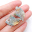 Natural Ocean Jasper Carved wings Earring Beads 26x18x4mm, 4.2g