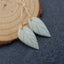 Natural Amazonite Carved Leaf Earring Beads 28X15X4mm, 5.1g