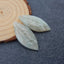 Natural Amazonite Carved Leaf Earring Beads 35*17*4mm, 8g