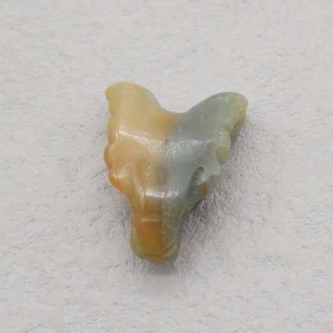 Natural Amazonite Carved Wolf Head Pendant Bead 23*17*10mm, 4.0g