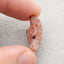 Natural Cherry Blossom Agate Carved wolf head Pendant Bead 23*17*10mm, 4.2g