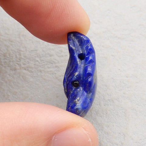 Natural Lapis Lazuli Carved wolf head Pendant Bead 23*16*9mm, 4.2g