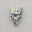 Natural Green Turquoise Carved wolf head Pendant Bead 23x17x9mm, 3.3g