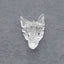 White Quartz Carved wolf head Pendant Bead 23*15*9mm, 3.2g