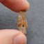 Natural Gold Rutilated Quartz Carved wolf head Pendant Bead 23*17*9mm, 3.8g